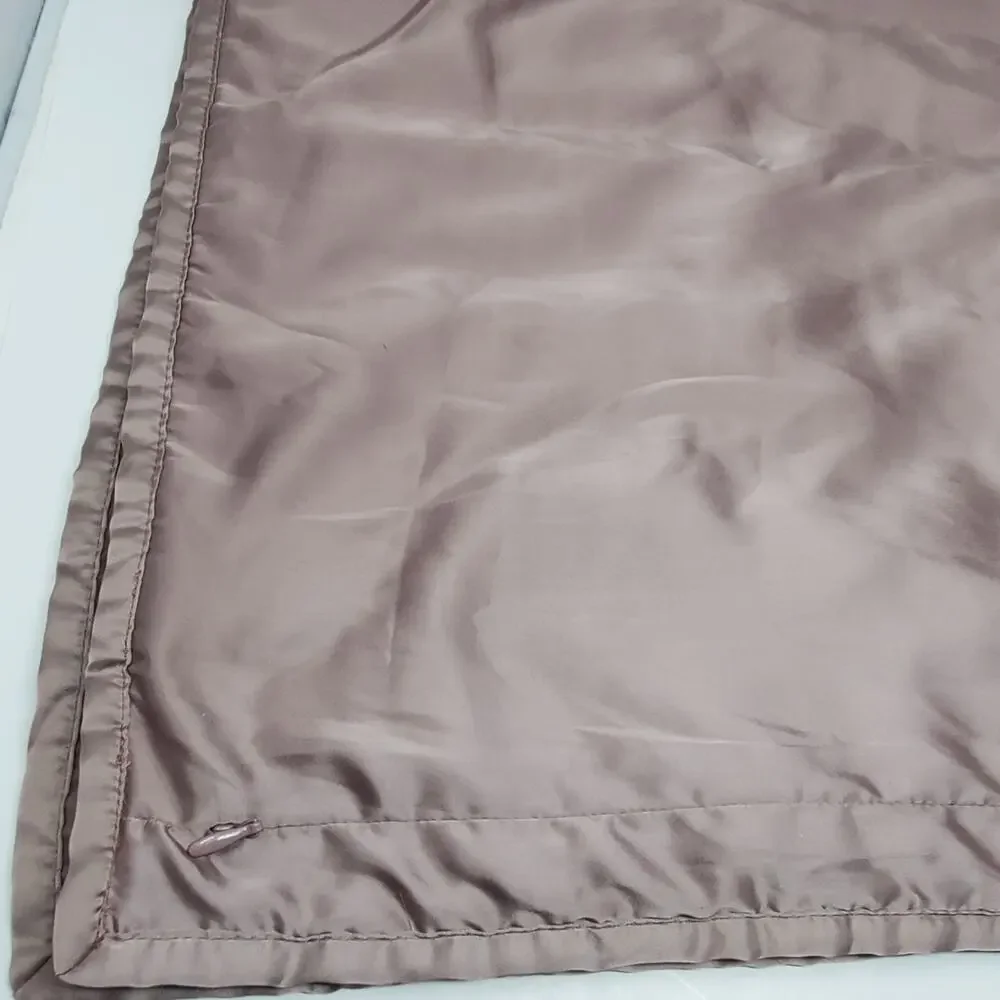Martha Stewart Tufted Satin Standard Sham 20 x 26 Silky Mauve Set of 2 NEW